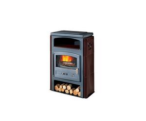 poêle à bois godin eco 2 363114 ceramique bordeaux brillant
