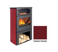 poêle à bois godin grand chinon 2 363117 chrome carmin