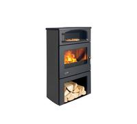 poêle à bois godin grand chinon 2 363117 chrome gris anthracite