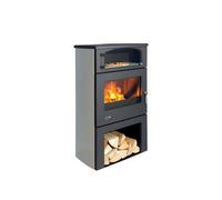poêle à bois godin grand chinon 2 363117 chrome gris argente