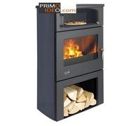poêle à bois Godin GRAND CHINON ETUVE 362115 peint Anthracite chromé