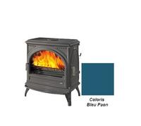 poêle à bois godin petit carvin 2 366106 bleu paon