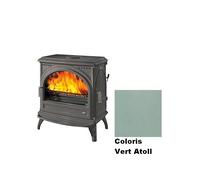 poêle à bois godin petit carvin 2 366106 vert atoll