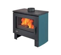 poêle à bois godin petit chinon 2 363112 bleu boreal