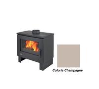 poêle à bois godin petit chinon 2 363112 champagne