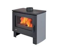 poêle à bois godin petit chinon 2 363112 gris argente
