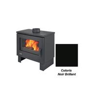 poêle à bois godin petit chinon 2 363112 noir brillant