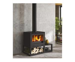 Poêle à Bois - GODIN - Tobias - 7 kW - Rdt 76 53% - Bûches 50 cm