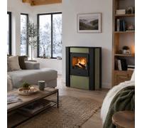Poêle à bois HS Flamingo Amos 9,2 kW Olive