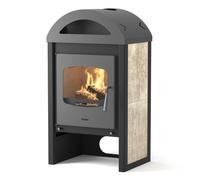 Poêle à bois HS Flamingo Meland 9,2 kW Gebleichte Eiche