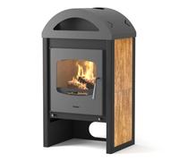 Poêle à bois HS Flamingo Meland 9,2 kW Walnuss