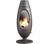 Poêle à bois INVICTA Ode 10 kW fonte anthracite double combustion 180 mm Anthracite G