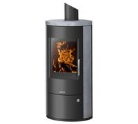 Poêle a bois Justus Austin 5 | 5 kW Acier noir, revêtement en pierre ollaire