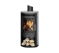 Poêle à bois Justus Baltrum D 2.0 | 5,5 kW Pierre ollaire, corps en acier noir