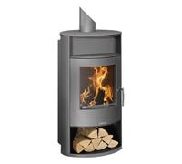Poêle à bois Justus Island Aqua 2.0 | 10 kW hydro Acier gris