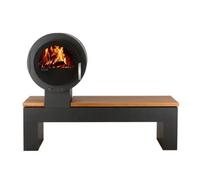 Poêle à bois Kanuk Bank 8 kW Goldenteak