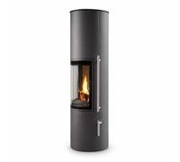 Poêle à bois Koppe Akono 7 kW Accumulateur de chaleur Acier gris