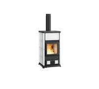 Poêle à bois La Nordica Concita.16 11,8 kW Revêtement en majolique, blanc infinity