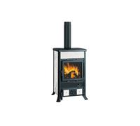 poêle à bois la nordica 3004101 rossella r1.16 ceramica blanc