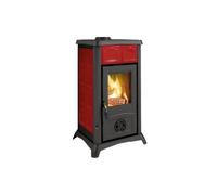 Poêle à bois La Nordica Gemma Lean Ceramica 6,5 kW Elegance Bordeaux