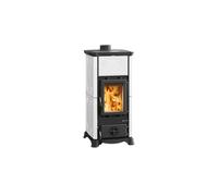 Poêle à bois La Nordica Emiliana.165 6,5 kW Revêtement en majolique, blanc infinity