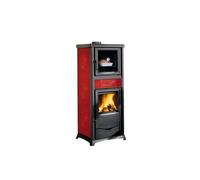 Poêle à bois La Nordica Rossella Plus Forno.165 9,4 kW Avec compartiment de cuisson céramique bordeaux
