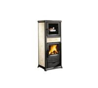 Poêle à bois La Nordica Rossella Plus Forno.165 9,4 kW Avec compartiment de cuisson Keramik Liberty Panna