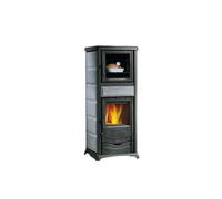 Poêle à bois La Nordica Rossella Plus Forno.165 9,4 kW Avec compartiment de cuisson pierre naturelle