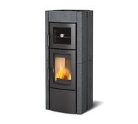 Poêle à bois La Nordica Ester Forno Evo 8,2 kW avec compartiment de cuisson Revêtement en Pierre Vulcan