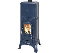 Poêle à bois Leda Edda plus 6 kW Habillage émaillé bleu pétrole
