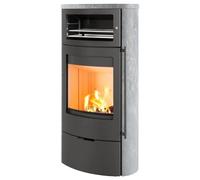 Poêle à bois Lotus Jubilee 35 | 7 kW avec compartiment de cuisson Revêtement en pierre ollaire