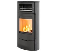 Poêle à bois Lotus Jubilee 35 ecoLine 7 kW avec compartiment de cuisson Habillage Indian Night