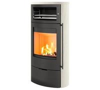 Poêle à bois Lotus Jubilee 35 ecoLine 7 kW avec compartiment de cuisson Habillage Limestone