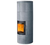 Poêle à bois Lotus M2 | 6 kW Revêtement en pierre ollaire, Noir