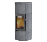 Poêle à bois Lotus Maestro 1 | 6 kW accumulateur de chaleur Gris, Stéatite