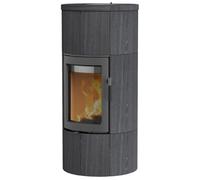 Poêle à bois Lotus Maestro 1 ecoLine 6 kW accumulateur Dépendant de l’air ambiant, habillage Indian Night, Gris