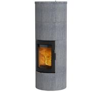 Poêle à bois Lotus Maestro 2 | 6 kW accumulateur de chaleur Noir, Stéatite