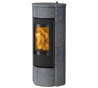 Poêle à bois Lotus Prestige M 5 kW Dépendent de l'air ambiant / RLA, Noir, Stéatite