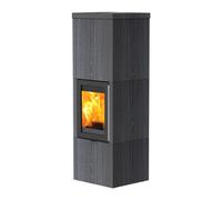 Poêle à bois Lotus QM40 5,7 kW accumulateur de chaleur Habillage Indian Night, Gris