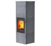 Poêle à bois Lotus QM40 5,7 kW accumulateur de chaleur Revêtement en pierre ollaire, Noir