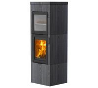 Poêle à bois Lotus QM40 5,7 kW Habillage Indian Night, Noir, dessus