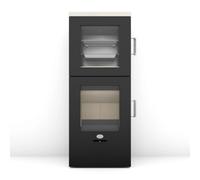 Poêle à bois Max Blank Nunrberg BF 6,5 kW Compartiment de cuisson Couvercle en pierre naturelle crème crème lisse
