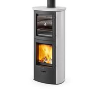 Poêle à bois Max Blank Rio BF Keramik 6,5 kW Compartiment de cuisson Panneaux latéraux et couvercle en céramique (3 parties) chamois