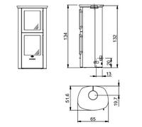 Poêle à bois Max Blank Rio BF Keramik 6,5 kW Compartiment de cuisson Panneaux latéraux et couvercle en céramique (3 parties) anthracite