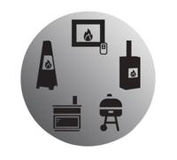 Poêle à bois Max Blank Rio BF Keramik 6,5 kW Compartiment de cuisson Panneaux latéraux et couvercle en céramique (3 parties) anthracite finement nervuré