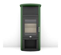 Poêle à bois Max Blank Rio WF Keramik 6,5 kW Panneaux latéraux et couvercle en céramique (3 parties) vert anglais, dessus