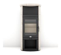 Poêle à bois Max Blank Rio WF Stone 6,5 kW Panneaux latéraux et couvercle en grès opacifié, dessus