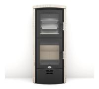 Poêle à bois Max Blank Toulouse BF 6,5 kW Compartiment de cuisson Panneaux latéraux et couvercle en grès opacifié