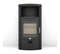 Poêle à bois Max Blank Toulouse WF 6,5 kW accumulateur de chaleur Parties latérales et couvercle en pierre naturelle lisse noir, arrière