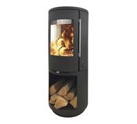 Poêle à bois Morsoe 7393 | 4,3 kW avec un compartiment pour ranger le bois Indépendant de l'air ambiant / RLU